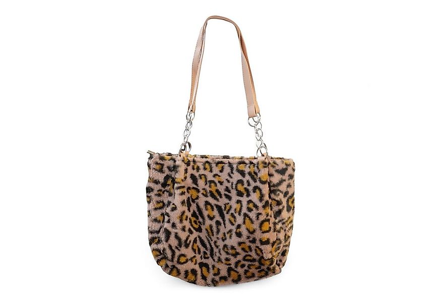 Eyecatcher Handtasche Flauschige Damen Schultertasche im Leoparden-Look – W günstig online kaufen