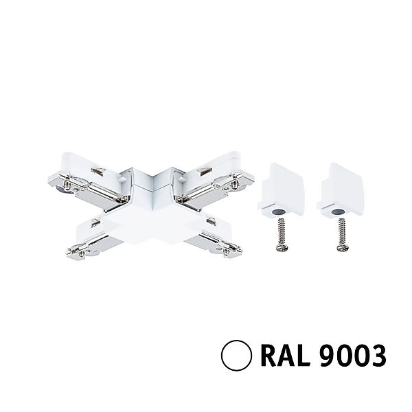 Paulmann "URail Verbinder X-Stück 104x104mm max. 1000W Signalweiß" günstig online kaufen