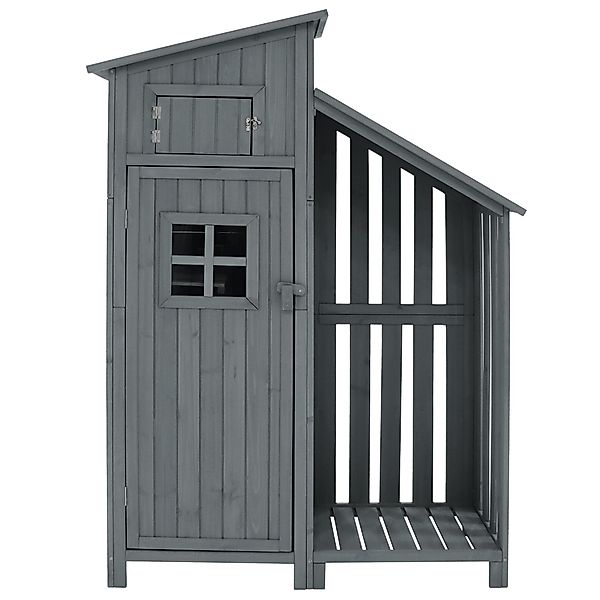 Gerätehaus Gartenschrank mit 2 Regalen, Geräteschuppen mit großem Stauraum, günstig online kaufen