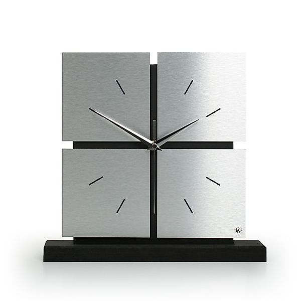 Kreative Feder Standuhr Standuhr „Silver Squares“ günstig online kaufen
