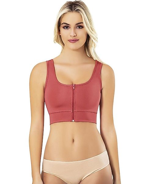 fashionshowcase Bustier Damen Sport-Top mit Frontreißverschluss & herausneh günstig online kaufen