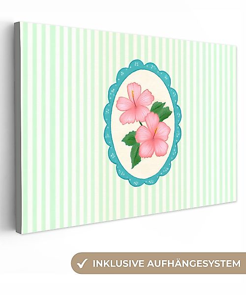 OneMillionCanvasses® Leinwandbild Blumen - Oval - günstig online kaufen