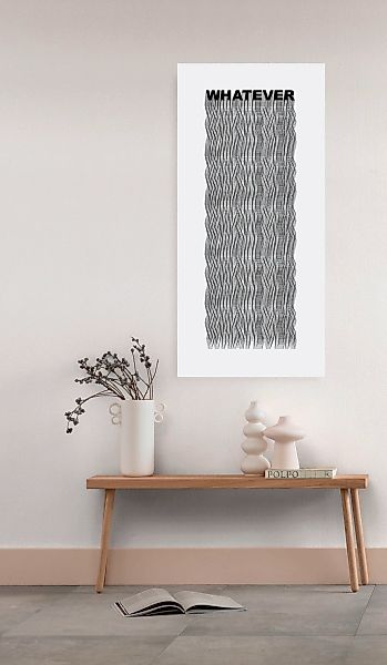 Komar Leinwandbild "Typo Whatever - Größe 40 x 90 cm", Natur, (1 St.), Keil günstig online kaufen