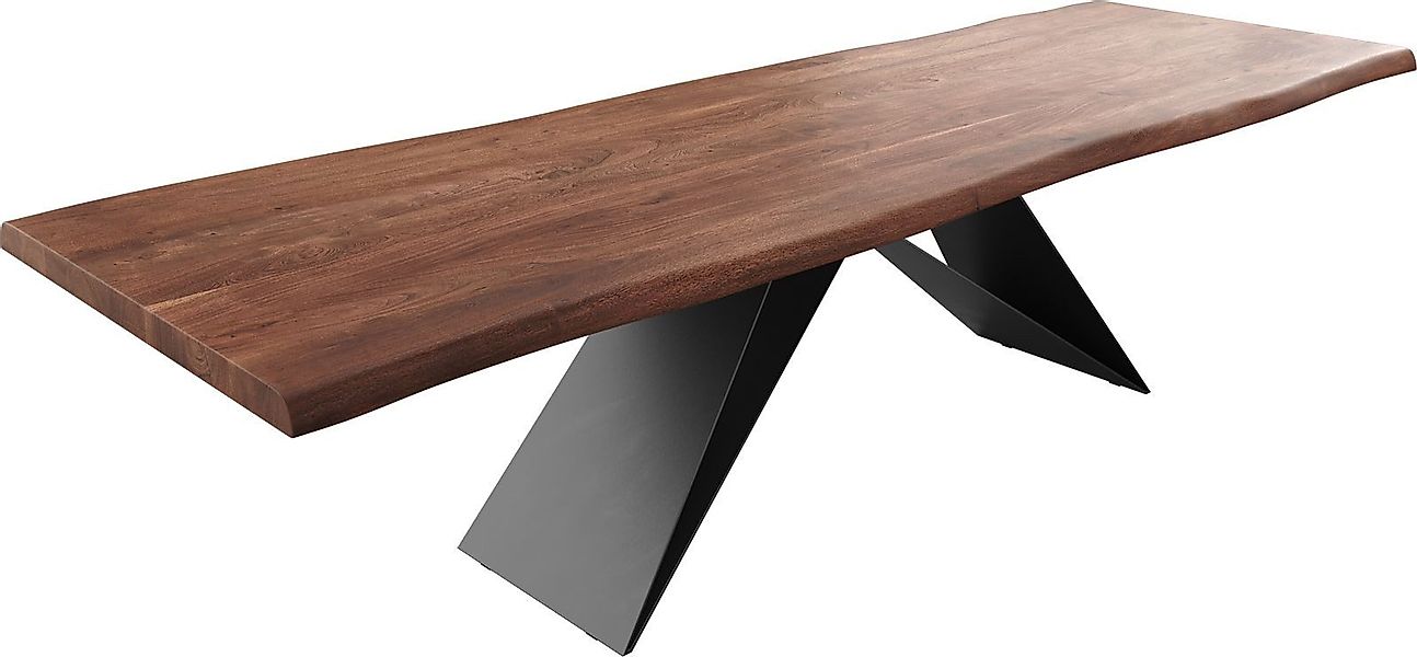 DELIFE Esstisch Edge, Akazie Braun 300x100 günstig online kaufen