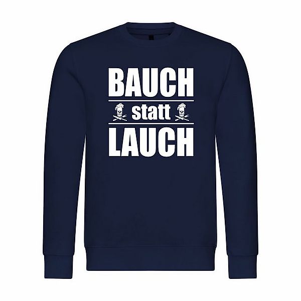 deinshirt Rundhalspullover Herren Sweatshirt Bauch statt Lauch Mit Print Mo günstig online kaufen