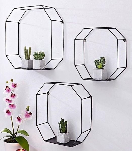 Creativ home Deko-Wandregal, Set 3-tlg., Dekoregal, Wanddeko, bestehend aus günstig online kaufen