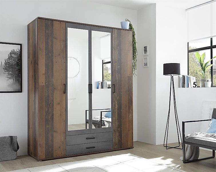 möbelando Kleiderschrank Cilli 159 x 197 günstig online kaufen