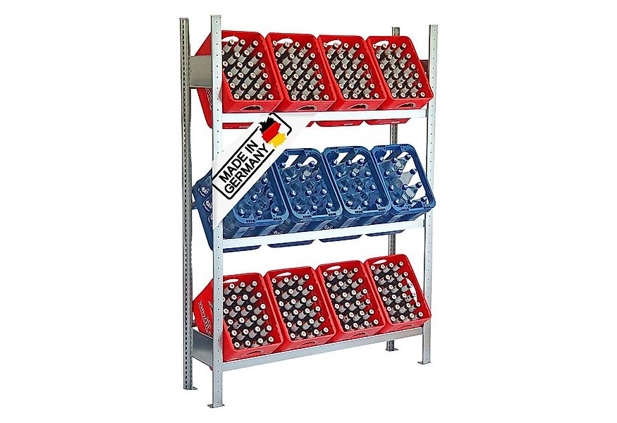 Lagerknecht Standregal Getränkekistenregal made in Germany 4 Ebenen für 16 günstig online kaufen