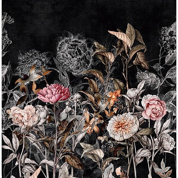 Marburg Fototapete Smart Art Gallery Floral Modern 2,7 m x 2,65 m Schwarz F günstig online kaufen