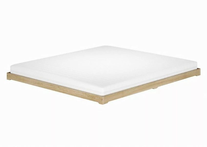 ERST-HOLZ Bett Futonbett Massivholzbett niedrig Esche geölt 160x200, Escheg günstig online kaufen