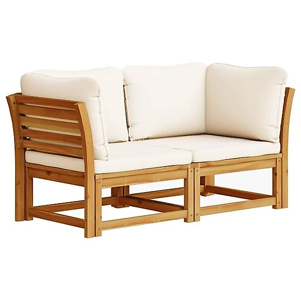 vidaXL Gartensofa mit Kissen 2-Sitzer Massivholz Akazie 3214290 günstig online kaufen