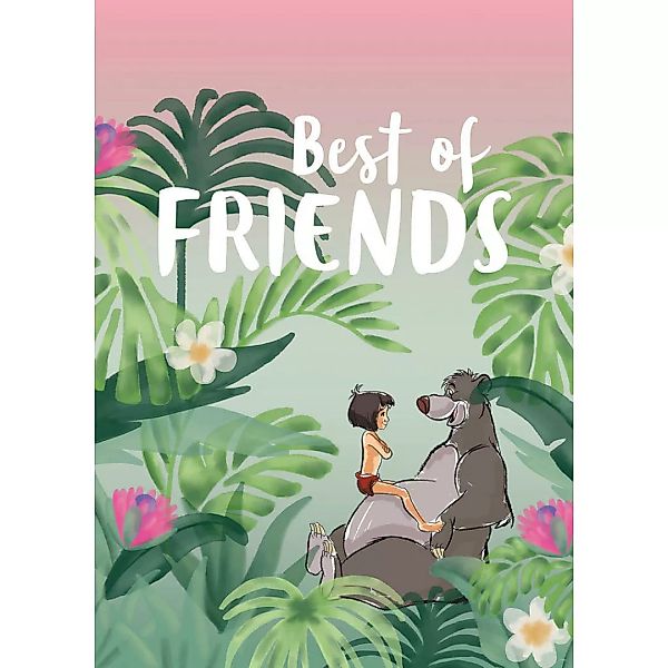 KOMAR Wandbild - Jungle Book Best of Friends - Größe: 50 x 70 cm mehrfarbig günstig online kaufen