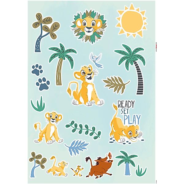 Komar Deko-Sticker Lion King Palmtrees 50 x 70 cm gerollt günstig online kaufen