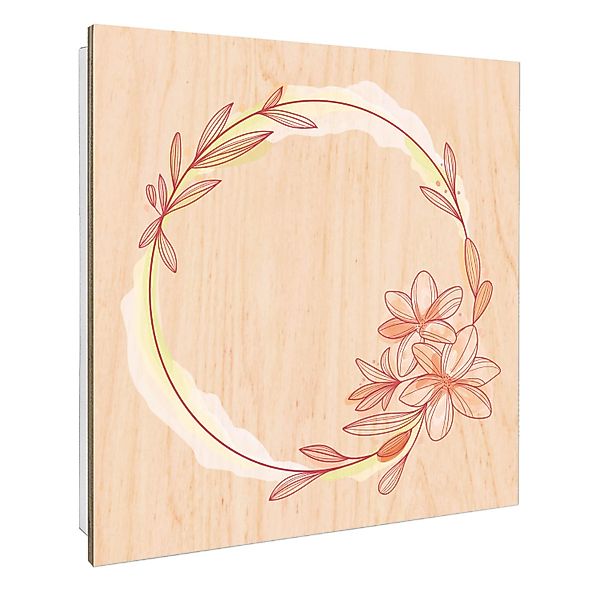 Banjado Großer Schlüsselbox Holz 30x30cm Weiß Scharnier Rechts 50 Haken Sch günstig online kaufen