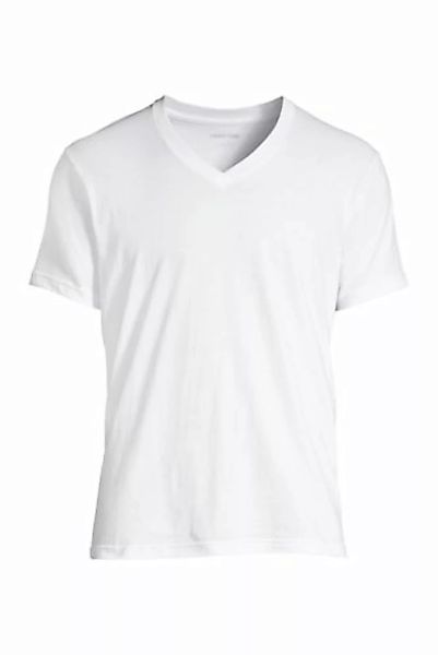 Unterhemd mit V-Ausschnitt (3er-Set), Herren, Größe: XXL Normal, Weiß, Baum günstig online kaufen