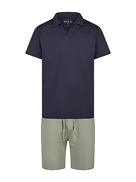 Phil & Co. Pyjama Shorty - kurzer Pyjama mit Kragen (2 tlg) Schlafmode Loun günstig online kaufen