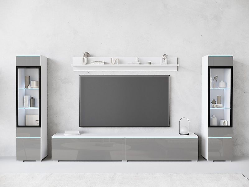 INOSIGN Wohnwand VERA II, Vitrinen Türanschlag wechselbar, (Komplett-Set, 4 günstig online kaufen