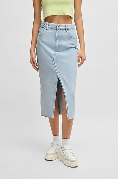 HUGO Blue Jeansrock Galita mit Fransen günstig online kaufen