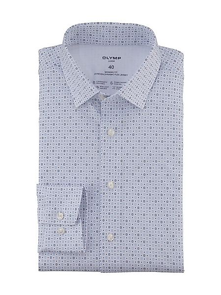 OLYMP Businesshemd 24/7 - Luxor modern fit - Jersey mit Blüten-Minimal-Dess günstig online kaufen