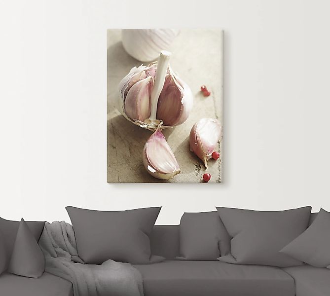 Artland Leinwandbild »Frisches aus der Knoblauch Knolle«, Lebensmittel, (1 günstig online kaufen