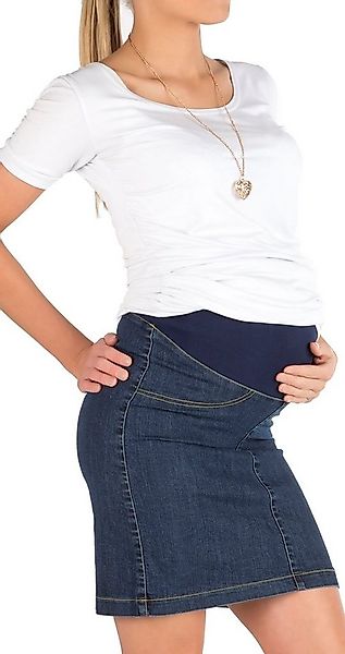 SYS Umstandsrock Umstandsrock Midi Rock Jeans Knielang Schwanger Bauch Stre günstig online kaufen