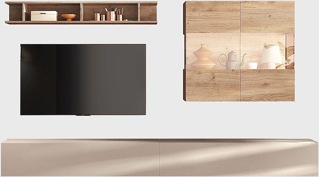 Home affaire Wohnwand "Infinity, 4tlg. Breite 276 cm, moderne Mediawand" 4 günstig online kaufen