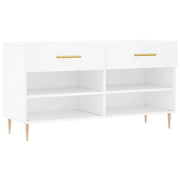 vidaXL Schuhbank Weiß 102x35x55 cm Holzwerkstoff 829724 günstig online kaufen