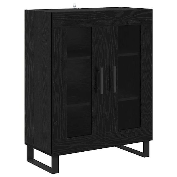 vidaXL Sideboard Schwarz Eichen-Optik 69,5 x 34 x 90 cm Holzwerkstoff 88720 günstig online kaufen