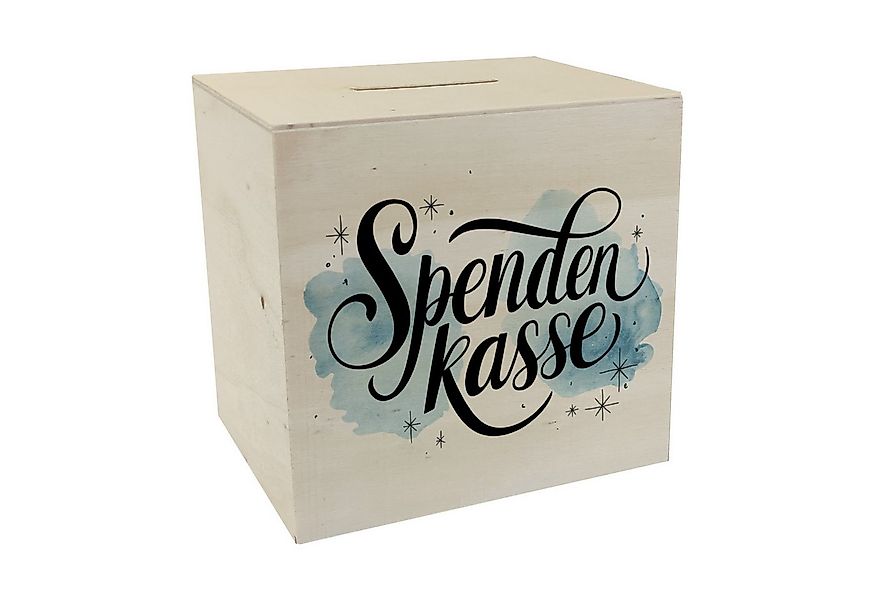 speecheese Spardose Spendenkasse Aquarell-Illustration Spardose aus Holz günstig online kaufen
