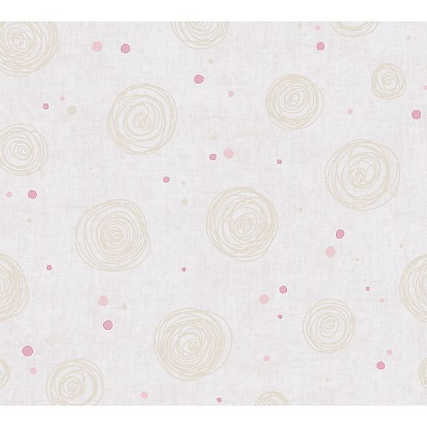A.S. Creation Vliestapete Kreise 10,05 m x 0,53 m Beige-Rosa FSC® günstig online kaufen