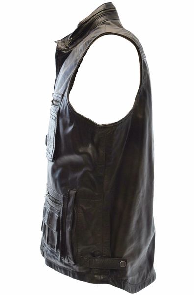 Zimmert Leather Lederweste Julius Schwarz, weiches günstig online kaufen