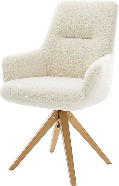 DELIFE Polsterstuhl Zelia-Flex, mit Armlehnen Holzgestell günstig online kaufen