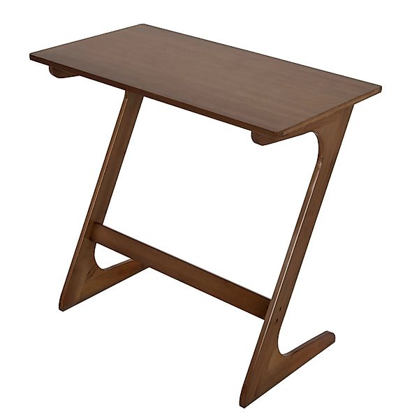 Costway Beistelltisch Z-förmiger Sofatisch Aus Für Laptop Bambus Braun günstig online kaufen