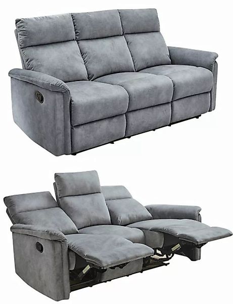 luma-home 3-Sitzer 15128, Sofa mit halbautomatischer Relaxfunktion 180 cm b günstig online kaufen