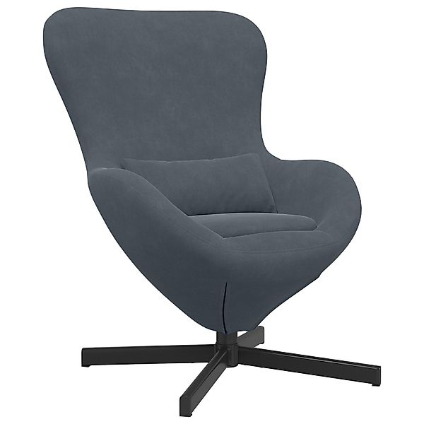 vidaXL Sessel Ei-Stuhl Dunkelgrau Samt (1-St) günstig online kaufen