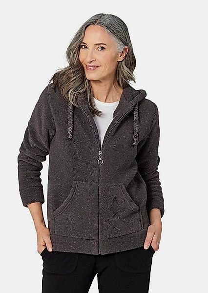 GOLDNER Strickjacke Flausch-Freizeitjacke in Blousonform Sweatjacke mit Kap günstig online kaufen