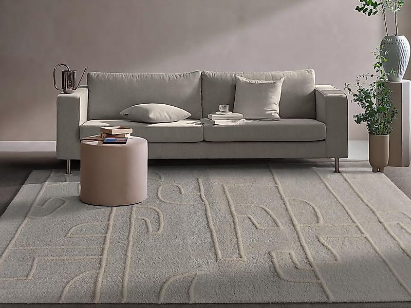 Teppich - Relief-Optik - neuseeländische Wolle - handgefertigt - 160 x 230 günstig online kaufen
