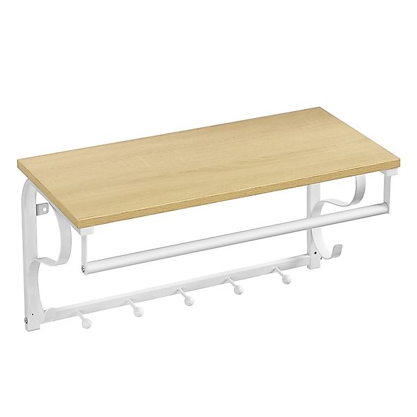 VASAGLE Wandgarderobe, Wandregal mit 5 Haken, günstig online kaufen