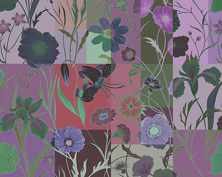 Fototapete "floral patch 1" 5,00x2,50 m / Glattvlies Perlmutt günstig online kaufen