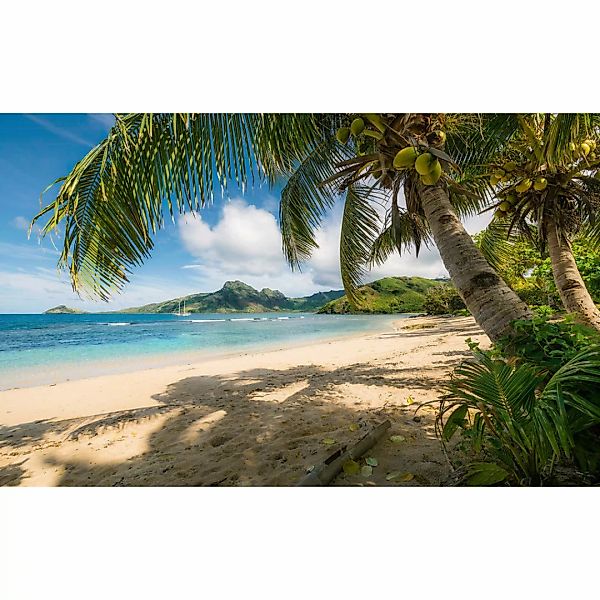 Sanders & Sanders Fototapete Strand Grün und Blau 450 x 280 cm 612704 günstig online kaufen