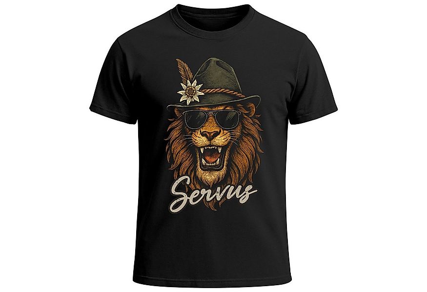 MoonWorks Print-Shirt Herren T-Shirt für das Oktoberfest Servus Party Löwe günstig online kaufen