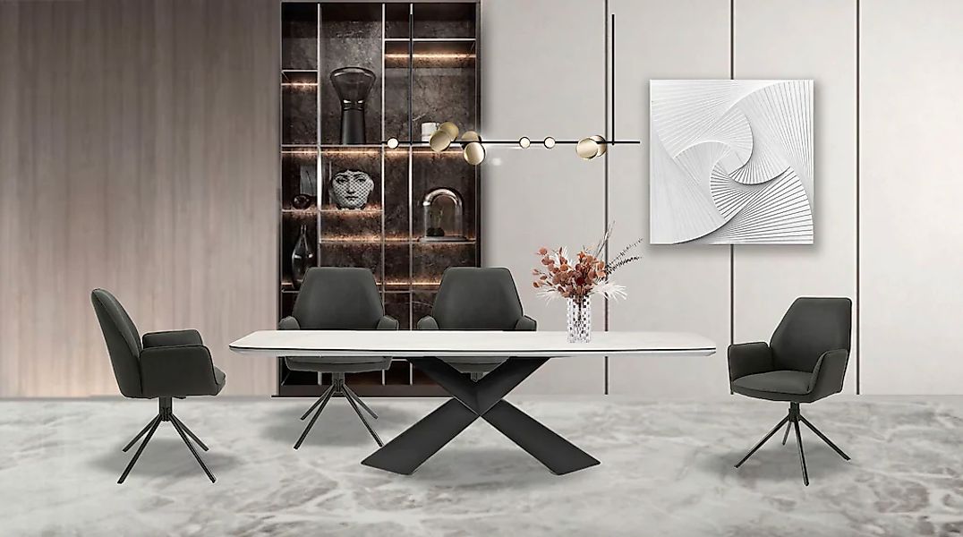 byLIVING Esszimmerstuhl "Blair" (Set) 2er-Set, 360 Grad drehbar, gemütliche günstig online kaufen