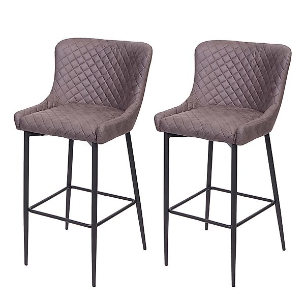 PROREGAL 2er-Set Barhocker Mit Lehne Sitzhöhe 75cm Vintage Metall Fußablage günstig online kaufen