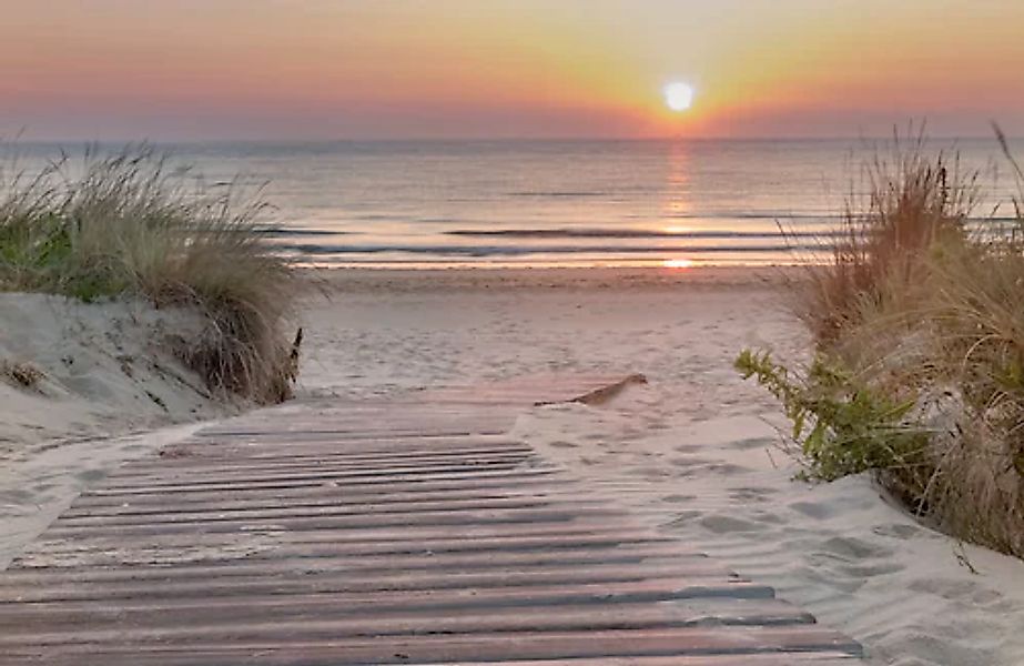 Papermoon Fototapete DÜNEN-NORDSEE STRAND SONNENUNTERGANG MEER günstig online kaufen