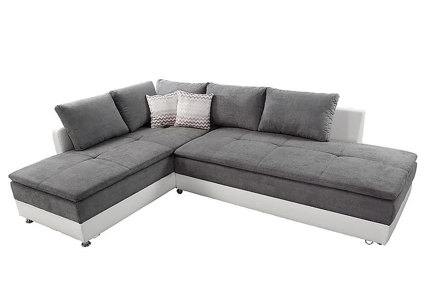 luma-home Ecksofa 15104, Dauerschläfer-Doppelbett 306x223 cm, günstig online kaufen