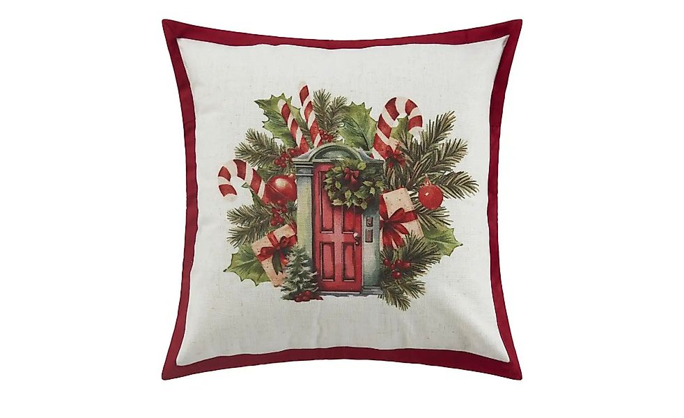 Kissen  Weihnachtskranz ¦ rot ¦ Maße (cm): B: 45 Weihnachten - Höffner günstig online kaufen