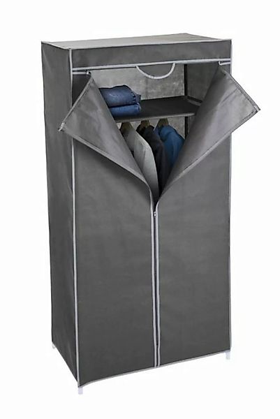 Spetebo Kleiderschrank Stoff Kleiderschrank grau - 160 x 75 cm (Stück, 1-St günstig online kaufen