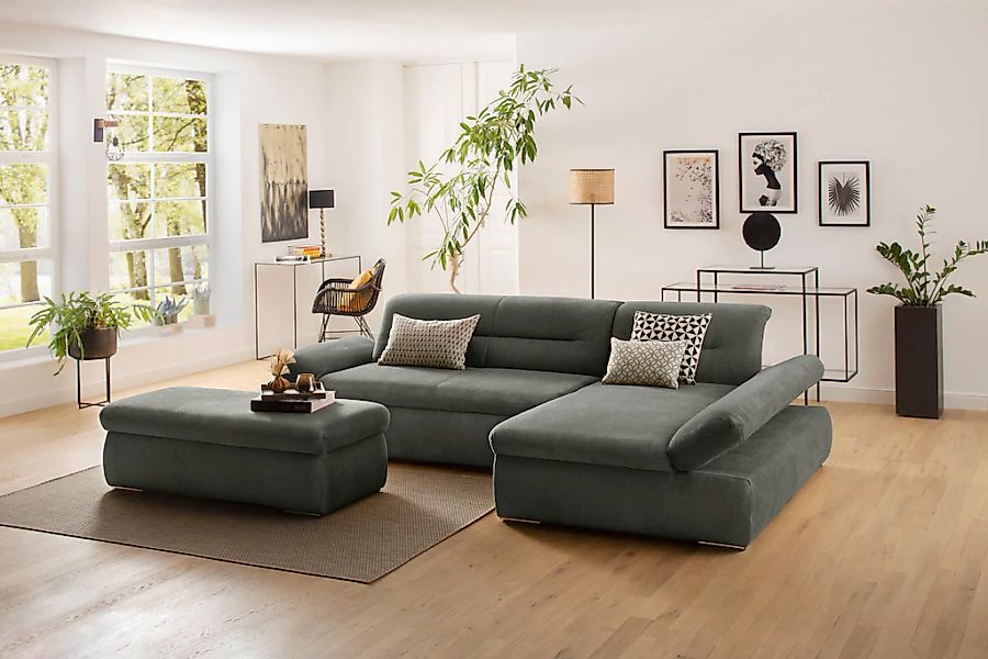 Home affaire Ecksofa "Avesa L-Form" Wahlweise mit Armteilvertsellung und Be günstig online kaufen