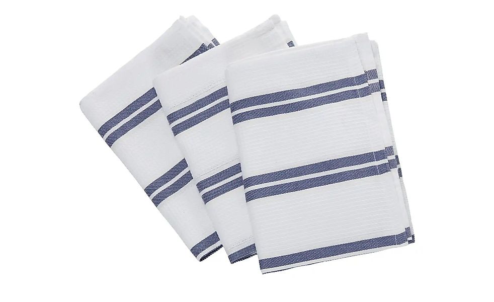 for friends Geschirrtuch-Set  Geschirr Pique ¦ blau ¦ 100% Baumwolle ¦ Maße günstig online kaufen