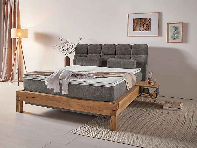 Home affaire Boxspringbett Villads, Liegefläche: 160/200 cm aus Balkeneiche günstig online kaufen